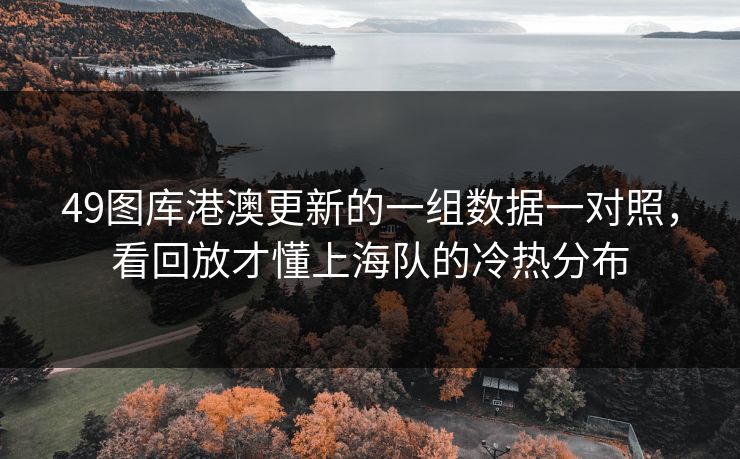 49图库港澳更新的一组数据一对照,看回放才懂上海队的冷热分布