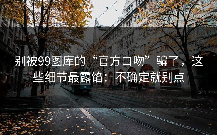 别被99图库的“官方口吻”骗了,这些细节最露馅:不确定就别点